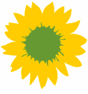 Sonnenblume in den Farben der Einzelgemeinden